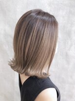 ムウ 難波(MOU)&nbsp;グレージュ_チェリーブラウンフェミニンロングダークアッシュ