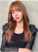 大人ガーリー/前髪/顔周りレイヤー×ブリーチなし韓国ヘア[大宮]