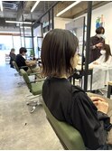 切りっぱなしボブ/縮毛矯正/地毛風ストレート/本厚木