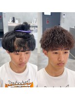 ルースト 西院店(ROOST)&nbsp;ツーブロック/刈り上げ/マッシュ/ツイストパーマ/茶髪/癖毛