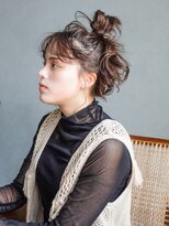 アルバム 渋谷パルコ(ALBUM)&nbsp;おだんごアレンジ_斜めバンググレージュカラー_69225