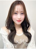 ホワイトグレージュミニウルフデジタルパーマチェリーブラウン