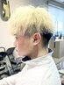 【メンズカット】+【ダブルカラー/抜きっぱなしブロンド】