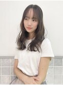 グレージュブラウン×重ためロングスタイル