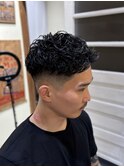スパイキーショート　ピンパーマ ニュアンスパーマ　フェード