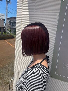 アメイジングヘアー 中沢店(AMAZING HAIR) ボブ×ピンク