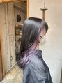 ロッソ ヘアアンドスパ 北千住店(Rosso Hair&SPA) 紫のイヤリングカラーです！[北千住]