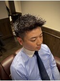 ツイストピンパーマフェザーアップスタイル