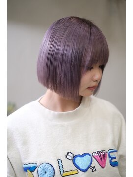 シアン(cyan) ボブ×ラベンダーカラー