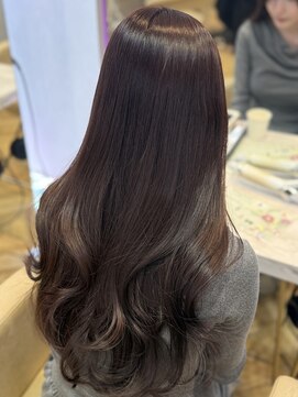 ロンド フィーユ(Lond fille) ブリーチなし/髪質改善/大人ガーリー/グレーブラウン/前髪/銀座