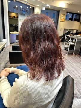 コラソン(corazon) 似合わせカット+暖色ブラウンカラー