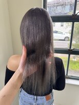 エクファ ヘア シェリル 草津 南草津店(ex-fa hair cherir) ミルクティーブロンド/ダークブルー/デジタルパーマ/南草津