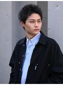 アクティブショートフェザーパーマルーズショートセンターパート