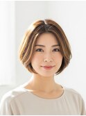 大人ショートボブ川越/ボブ/ハイライト/白髪ぼかし/白髪染め