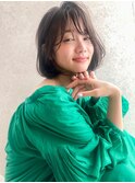 Aimee ガーリーボブ×透けちゃうグレージュ