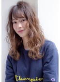 小顔　無造作カール　セミディレイヤー