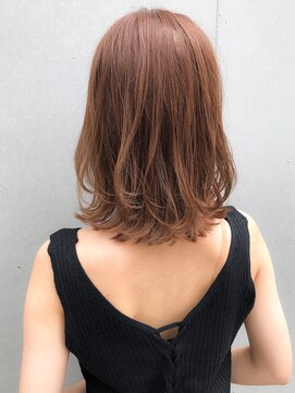 キリ 表参道(kyli) ボブルフ大人かわいいピンクベージュ薄めバングくびれモテ髪