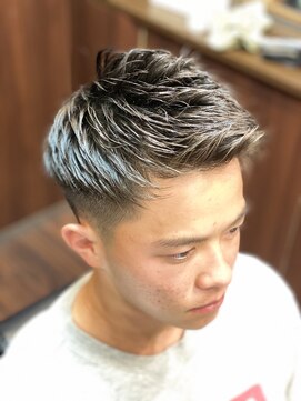 ヒロギンザ 浜松町店(HIRO GINZA) ツーブロックフェードアップバングスタイル