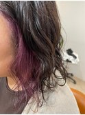 【イヤリングカラー】ブリーチ1回～2回→ピンクバイオレット！