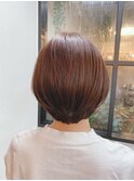 小顔ボブショートボブ大人ボブ前下がり20代30代40代《knit銀座》