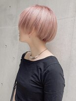 ディア(.eer)&nbsp;秋冬ハイトーンカラーショート×ホワイトピンクミルクティー☆