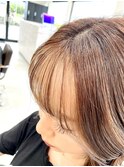 バングカラー×韓国風くびれヘア