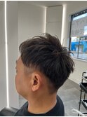 ツーブロアップバング