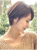 30代40代大人女性/前髪なしショートボブ/ショートヘア/髪質改善