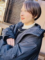 ヘアメイク マルナ 本店(HAIR MAKE MALUNA) 【MALUNA ヒマワリ】ミニボブ×柔らかシアーベージュカラー