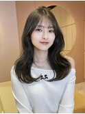 □ 韓国大宮顔周りレイヤーカットハッシュカットワンホンヘア