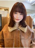 ミディアムレイヤーストレートロングウルフこなれミディ似合わせ