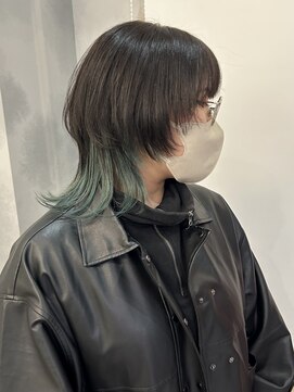 シェミール(CHEMIR) ニシグチstyle【ウルフカット／裾カラー／グリーンカラー】