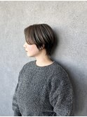 マッシュショート×デザインカラー