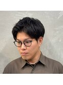 落ち着いた雰囲気 ナチュラルセンターパート/ニュアンスパーマ