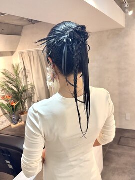 サンルーム(SUN room) タイトアレンジ/ポニーアレンジ/三つ編み/リボン/飾り付/satsuki