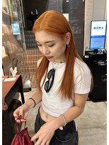 ノラ ヘアーサロン(NORA HAIR SALON) ケアブリーチオレンジベージュカラー