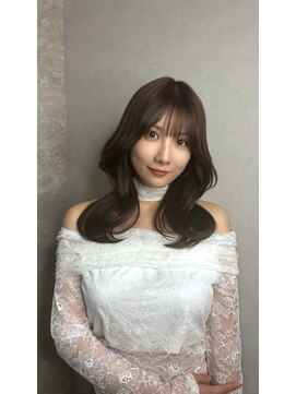 ロンド ルージュ 銀座店(Lond rouge) ミニウルフレイヤーカット顔周り前髪韓国ミディアムロング/銀座