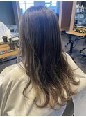 30代40代白髪ぼかしハイライト×ナチュラル透明感アッシュカラー