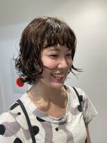 サロンドジョー(salon de joe) 【井上】ミディアム顔周りレイヤーウルフボブハッシュカット