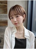 大人フレンチショートボブ前髪あり丸み丸顔ひし形絶壁K20260321