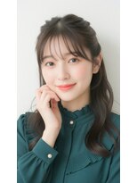 コートフィールエー(CO_T feel.a)&nbsp;お呼ばれにも◎大人可愛い上品ハーフアップ