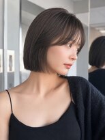 フォト 新宿三丁目(foto)&nbsp;地毛風縮毛矯正韓国風顔まわりレイヤー小顔ボブ切りっぱなしボブ