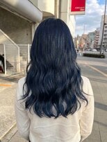 アッシュ 川崎店(Ash)&nbsp;ネイビーブルー　ブリーチあり