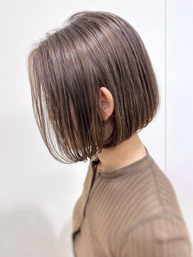 モリオフロムロンドン 大宮店(morio from London) 大人かわいい前下がりボブ×ナチュラルグレージュカラー