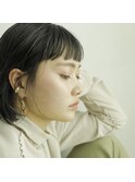 短めのバングが可愛いタイトボブ
