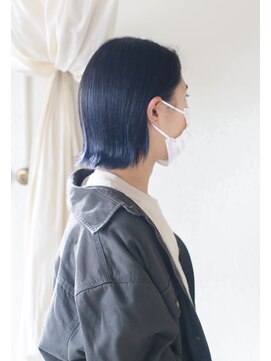 ホワイトルーム(White Room) 【お洒落な黒染め】ダークブルーの暗髪カラー♪