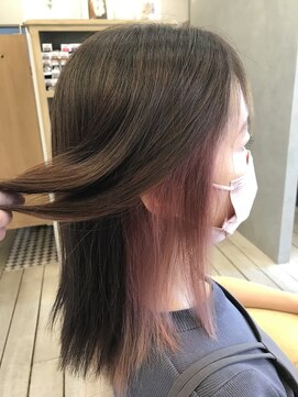 アングリッド(un gird) インナーカラー　サーモンピンク