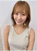 肩ライン天使の羽バングプツッとボブ