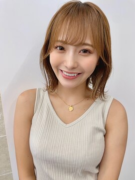 サンドシーン(sand scene) 肩ライン天使の羽バングプツッとボブ