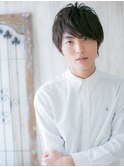 厚めバングが新鮮!黒髪ショートウルフa